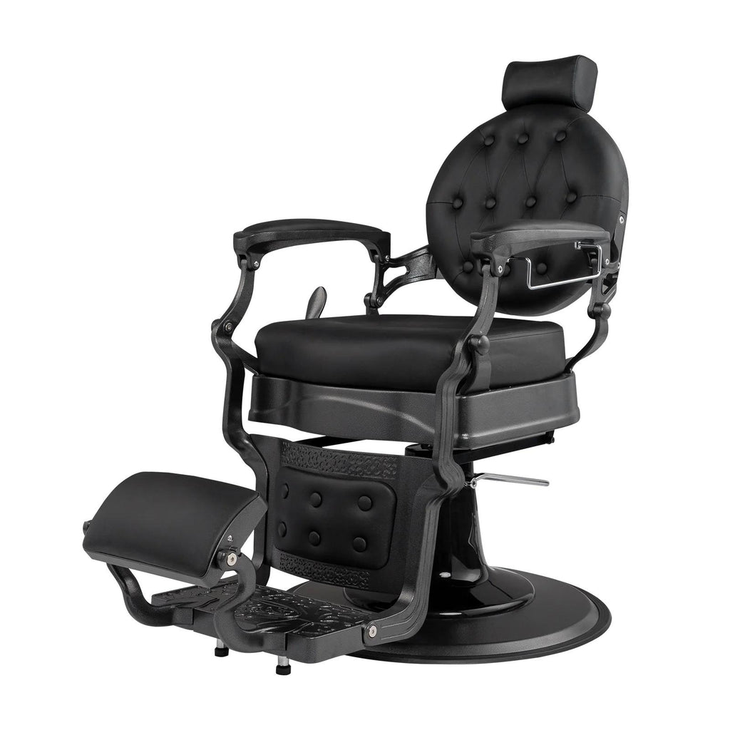 Heavy Industry Barber Shop Vintage Barber Chair, Hairdresser Reclining Salon Chair, Hydraulic Multi-function Barber Shop Beauty Spa Shampoo Hairdressing Equipment with Adjustable Headrest