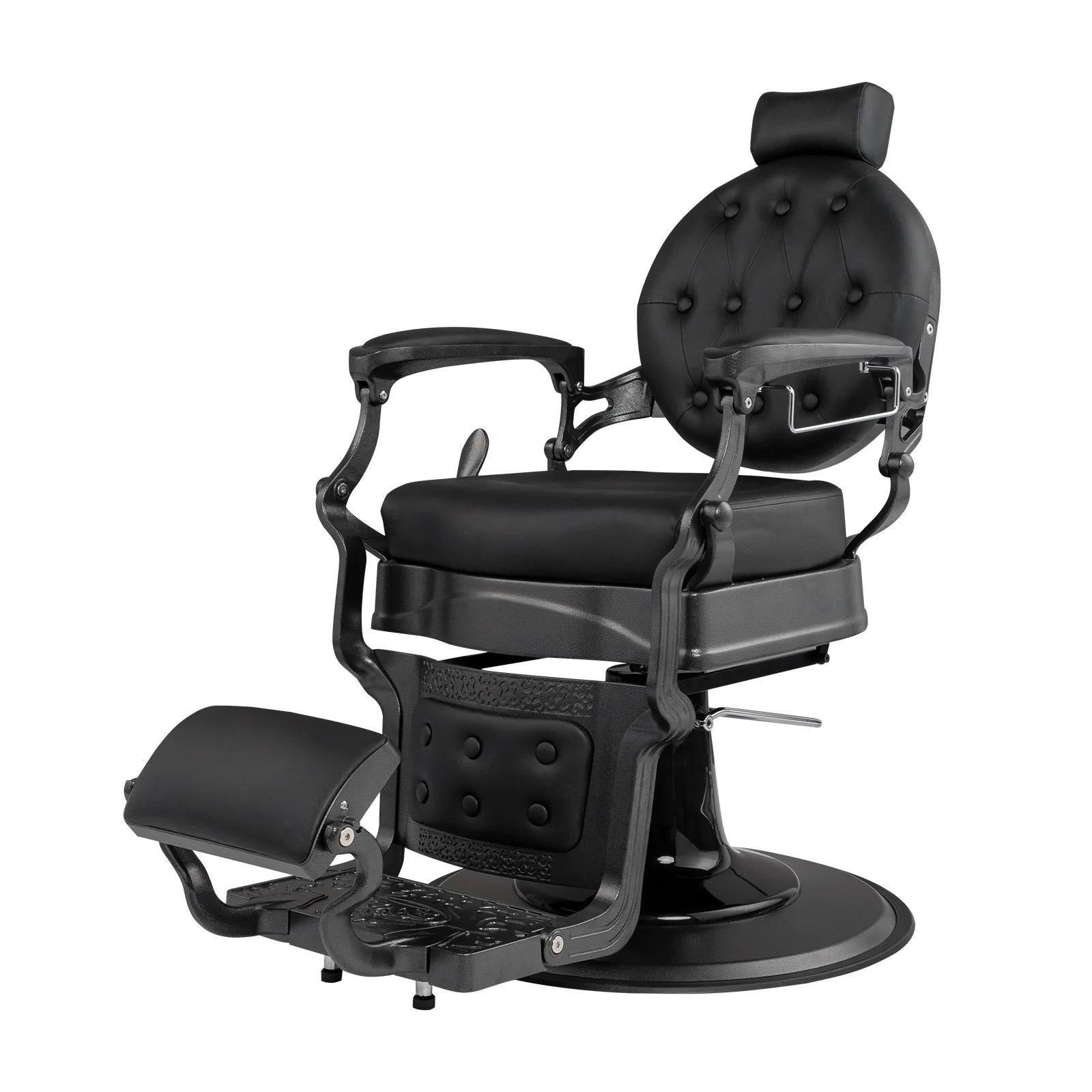 Heavy Industry Barber Shop Vintage Barber Chair, Hairdresser Reclining Salon Chair, Hydraulic Multi-function Barber Shop Beauty Spa Shampoo Hairdressing Equipment with Adjustable Headrest
