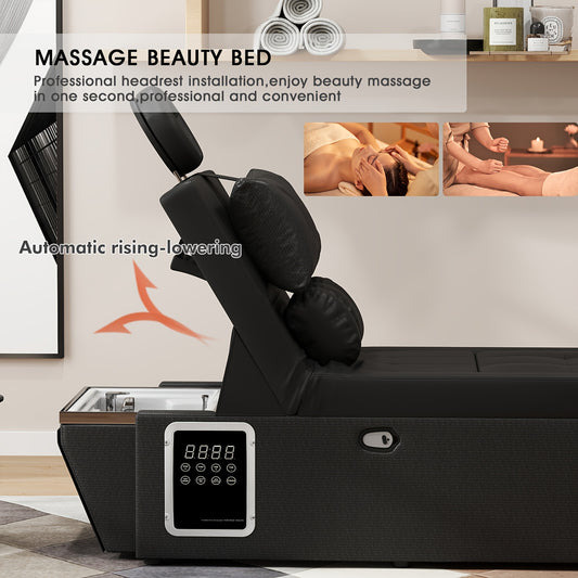 Professional Spa Massage Bed with Backwash Unit - Heavy-Duty Metal Frame, No Electricity Needed, Portable Salon & Home Spa Equipment for Salon, Spa, Bathroom