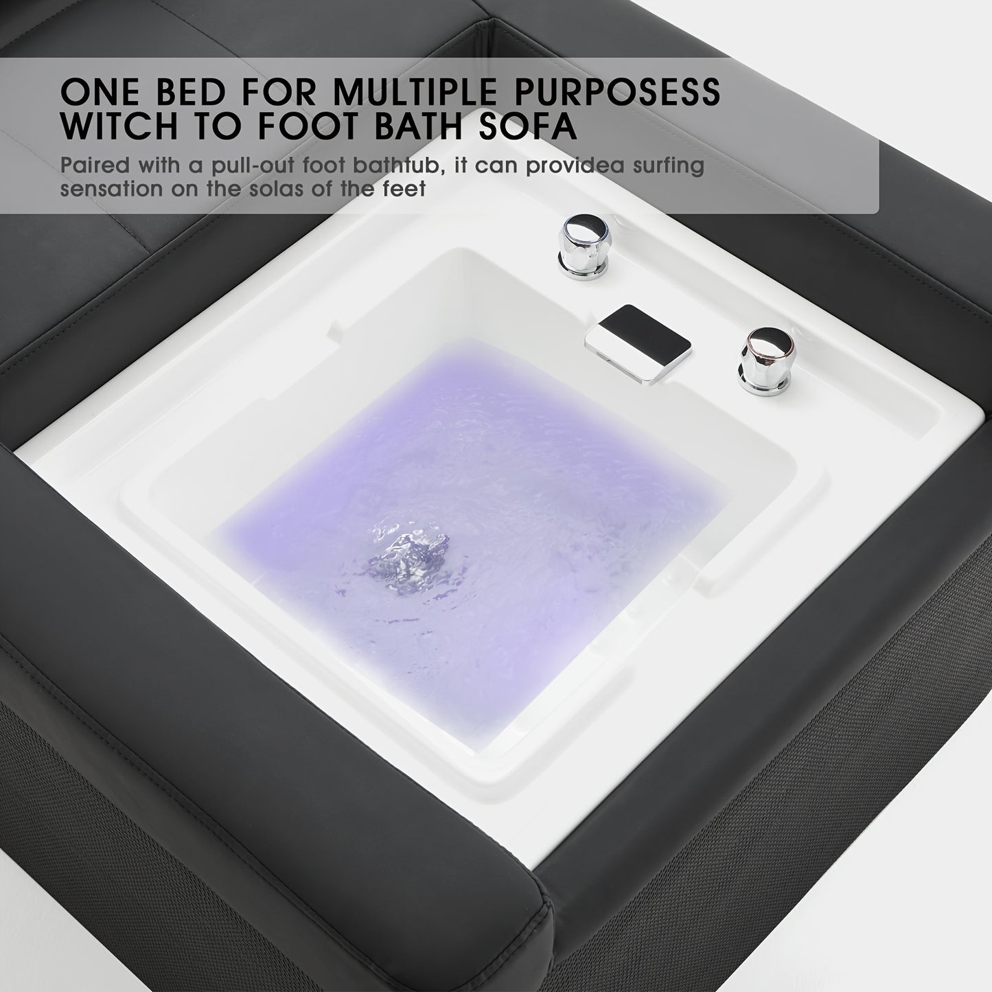 Professional Spa Massage Bed with Backwash Unit - Heavy-Duty Metal Frame, No Electricity Needed, Portable Salon & Home Spa Equipment for Salon, Spa, Bathroom