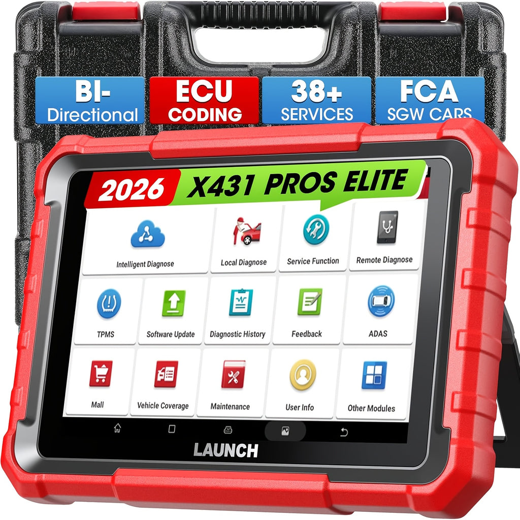 LAUNCH X431 PROS Elite 2025 New Bidirectional Scan Tool, 38+ Services, ECU Coding, All-In-One Full System Diagnostic Scanner, Support CANFD & Doip, FCA Autoauth, V.A.G Guided, 2 Years Free Update, Without Battery