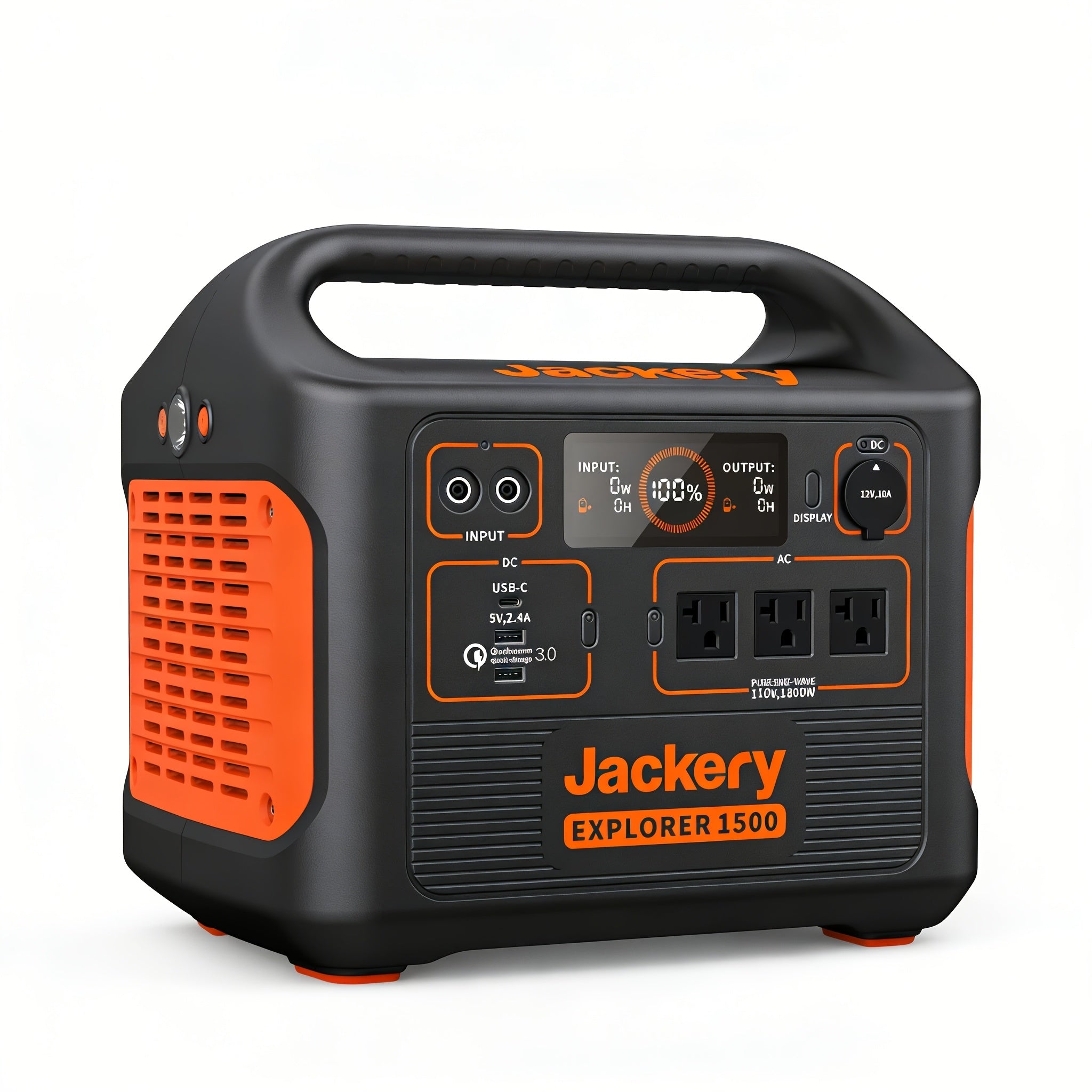 Jackery 1800W 1500Wh Explorer 1500 Power Generator, 1800W Output, Fast Charge, Lightweight Charger, Compact Design, Power Station Portable,Power Bank For Outdoor Camping Hiking Road Trip Cycling CPAP Hurricane Emergency Christmas
