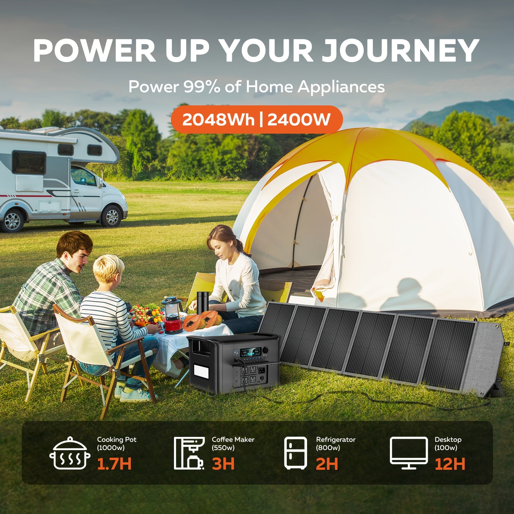 Ctolity 2400W 1600W 500W Portable Power Station, AP2000 2048Wh 2400W, AP1000 1024Wh 1600W, AP400 345Wh 500W Power Bank, Lifepo4 Battery, UPS Function, 200W 100W Foldable Solar Panel, Camping Equipment, Solar Generator  Brand: CTOLITY