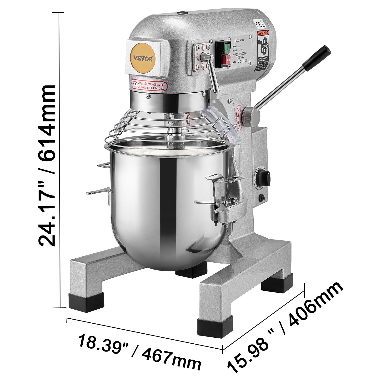 Commercial Food Mixer 10L / 18.7L / 28.5L 3-Speed Stand Dough Mixer 550W / 1100W for Restaurant