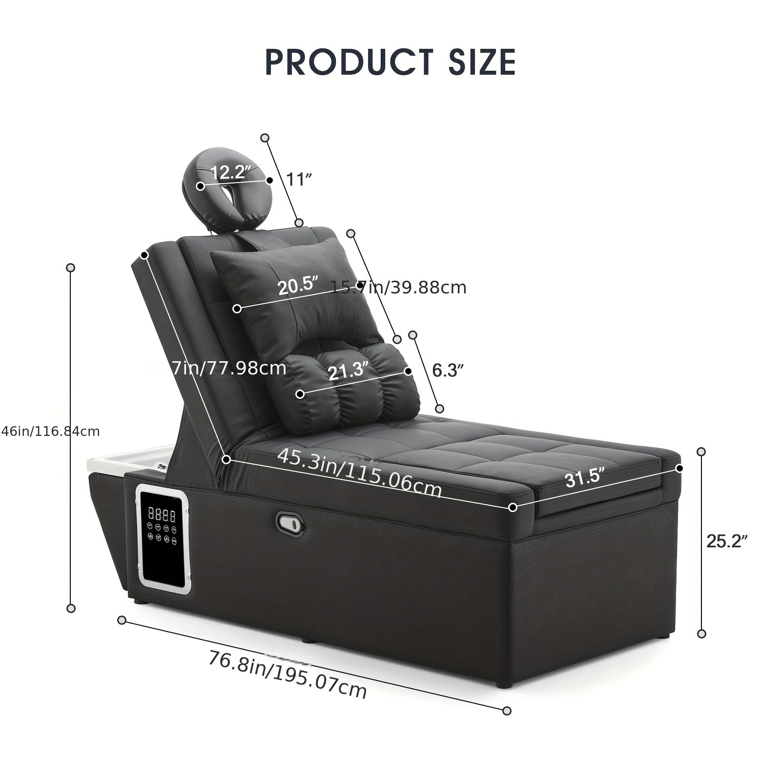 rofessional Spa Massage Bed with Backwash Unit - Heavy-Duty Metal Frame, No Electricity Needed, Portable Salon & Home Spa Equipment for Salon, Spa, Bathroom - Easy-Clean Design for Head, Foot, Back, Leg Massage - Ideal for Salon & Personal Use