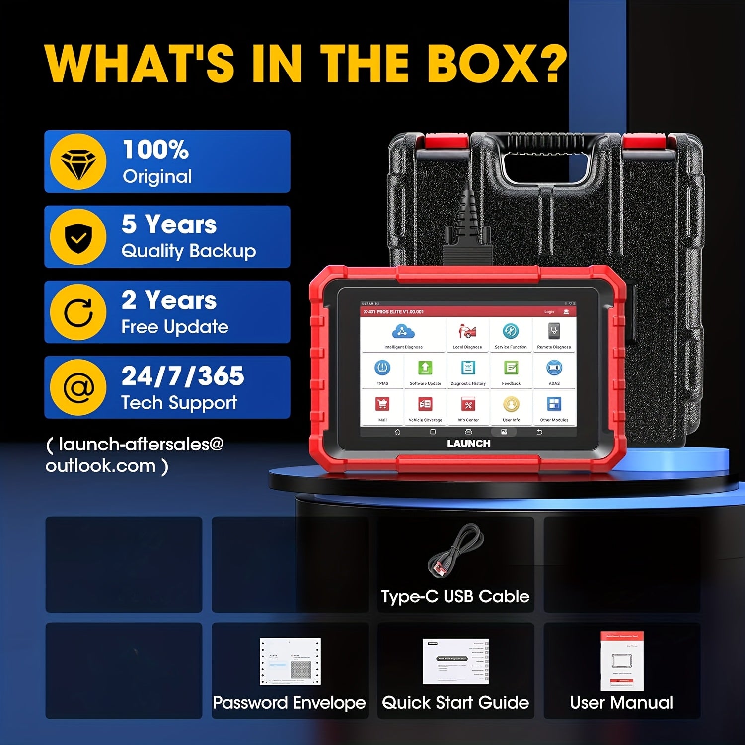 LAUNCH X431 PROS Elite 2025 New Bidirectional Scan Tool, 38+ Services, ECU Coding, All-In-One Full System Diagnostic Scanner, Support CANFD & Doip, FCA Autoauth, V.A.G Guided, 2 Years Free Update, Without Battery