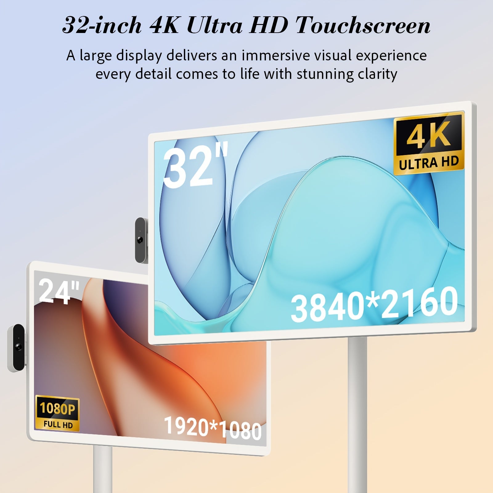 Black Friday Christmas Upgrade! Apolosign 32" 4K UHD Touchscreen Portable TV | 16GB+128GB Android 14, 9300mAh Perfect Holiday Gift
