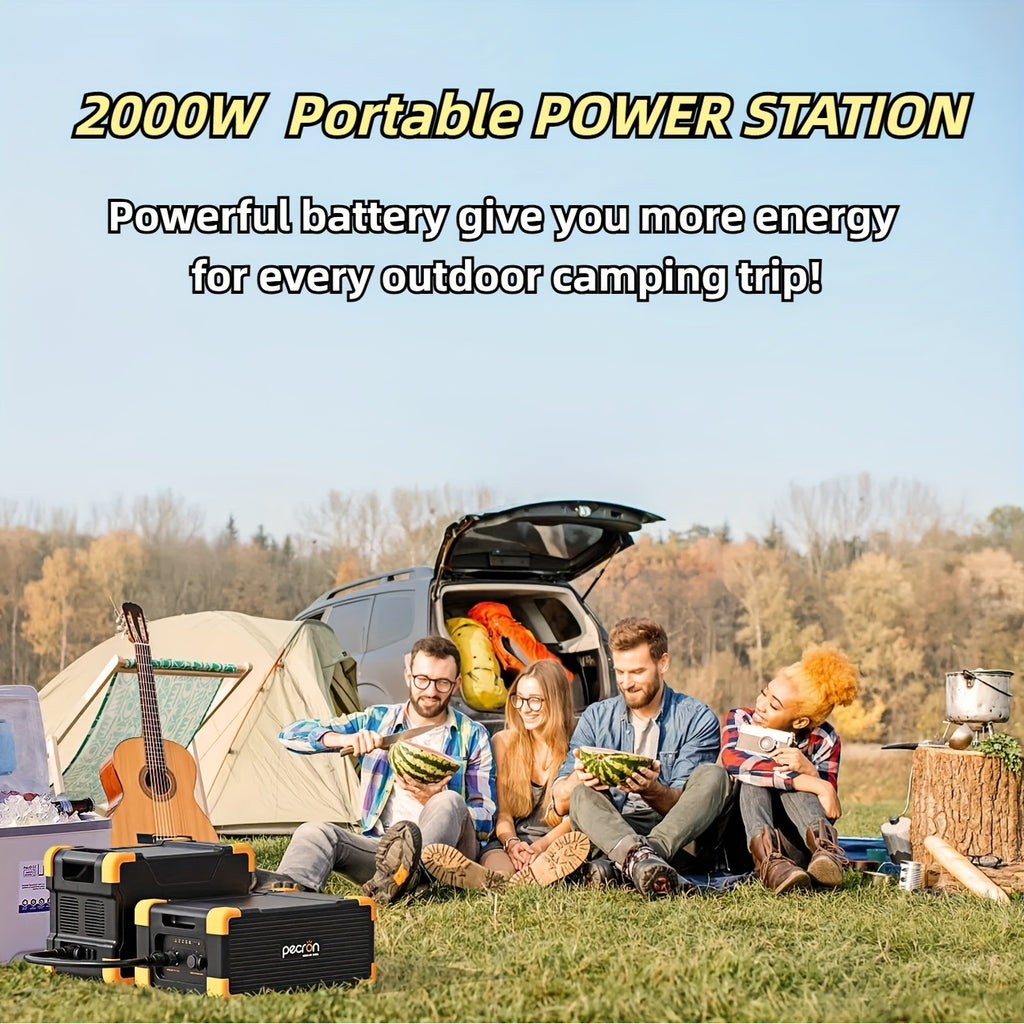 PECRON E2000LFP 1920Wh/2000W Portable Power Station with 5×2000W Outlets, Fast Charging Solar Power Bank, LiFePO4 Battery for Home Bkup & Outdoor Camping Emergency