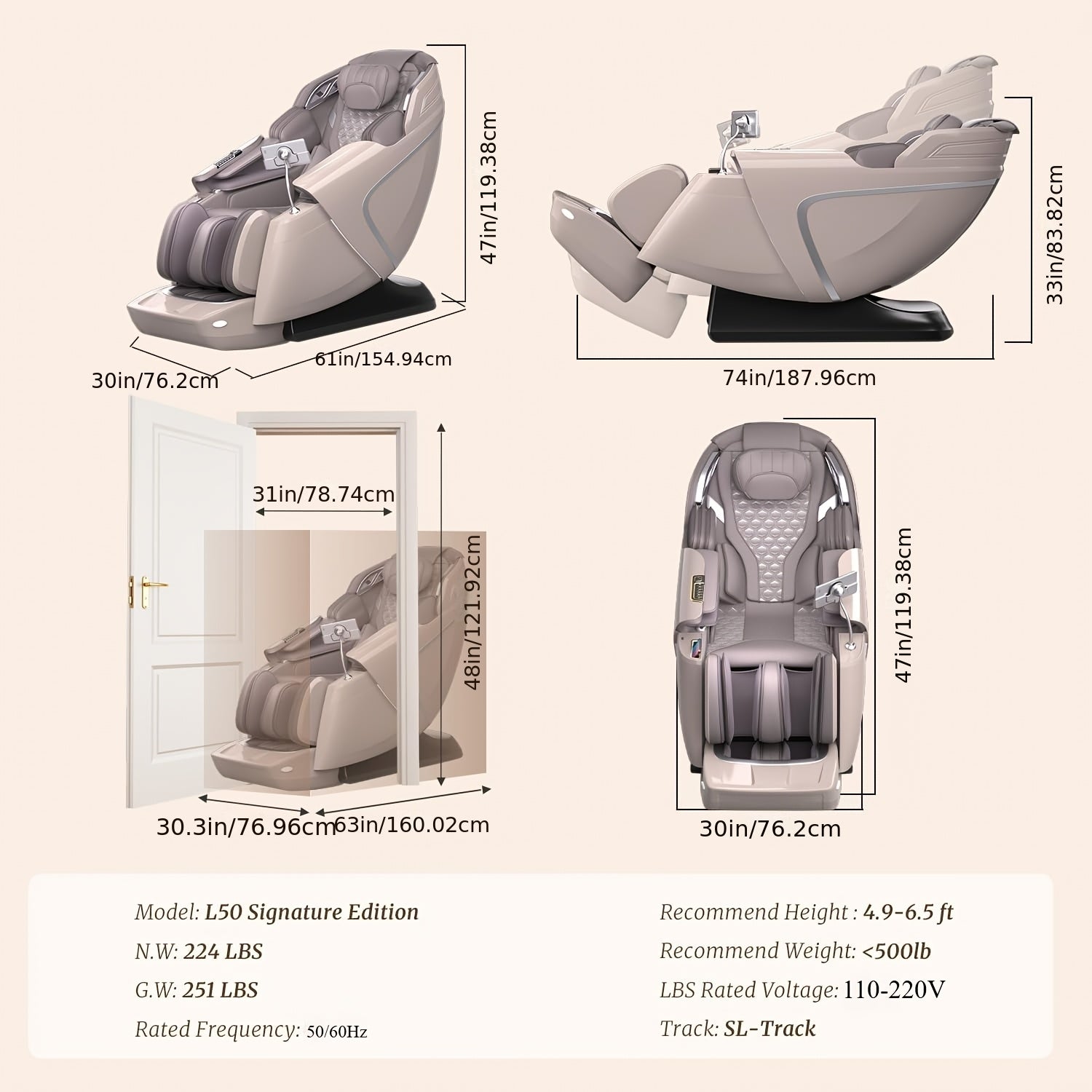 Yitouch 5D Massage Chair, Music Physiotherapy, Yoga Stretch, Zero Gravity Massage Chair, Automatic Calfrest Extension, Calf Kneading-Full Body Relaxation, Massage Chairs Full Body