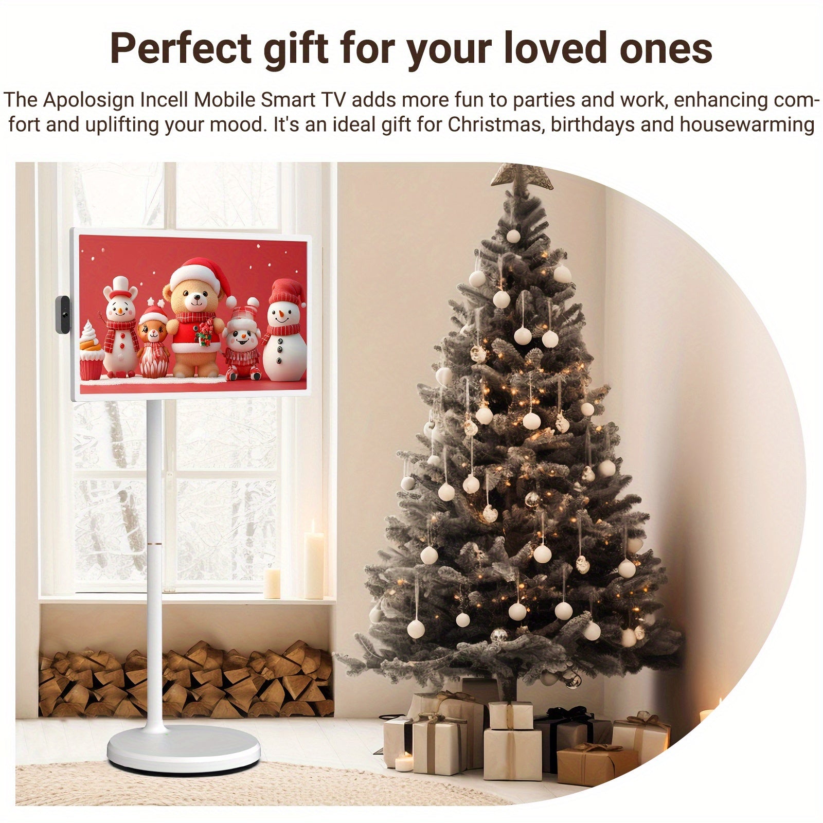 Black Friday Xmas Gift, Apolosign 4K Smart TV Upgrade | 16(8+8)GB+256GB, Android 14 Portable Design, 9300mAh Battery - Your On-Wheels Gaming & Media Giant Tablet, Tablet, Pad