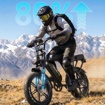 Electric Bike, Dual Battery V8 Max E-Bike - 100km Range & 19mph Speed, 500W Adults Electric Bicycle for City Commuting & Trail Ridin, Electric Bike for Adults, Ebikes for Adults, E Bike, Ebike